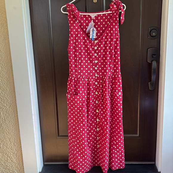 NWT April Cornell Molly Dot Dress Red Cream Size XXL / 1X - Picture 4 of 15